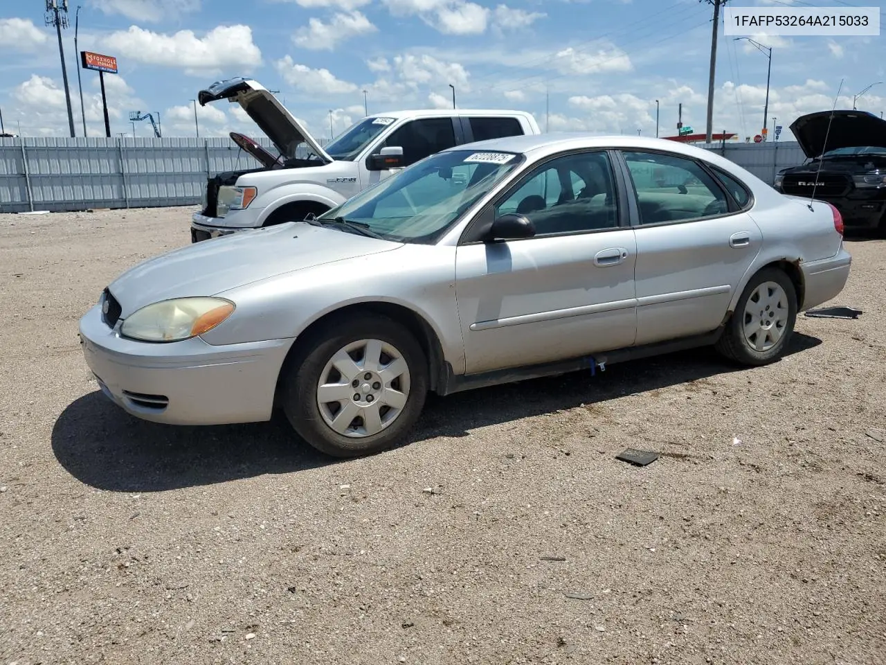 2004 Ford Taurus Se VIN: 1FAFP53264A215033 Lot: 62228875