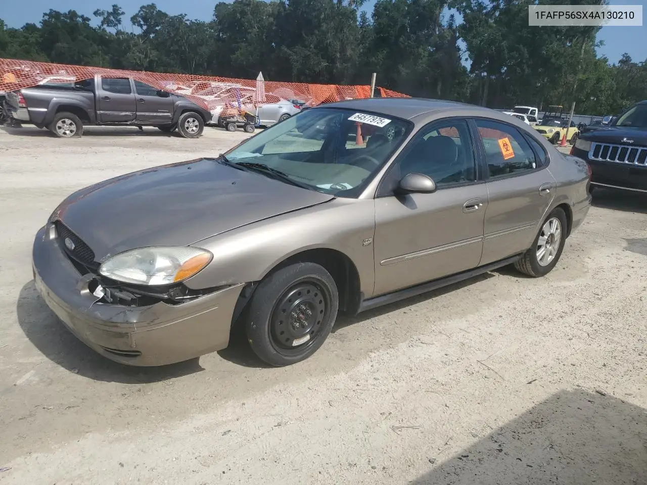 2004 Ford Taurus Sel VIN: 1FAFP56SX4A130210 Lot: 64577975