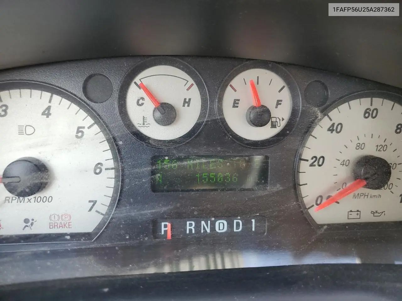 2005 Ford Taurus Sel VIN: 1FAFP56U25A287362 Lot: 62753335