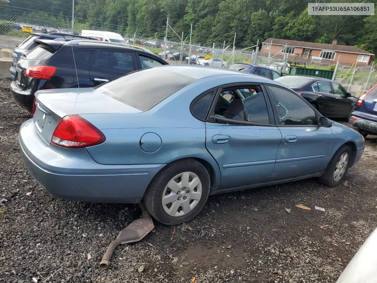 2005 Ford Taurus Se VIN: 1FAFP53U65A106851 Lot: 64367405