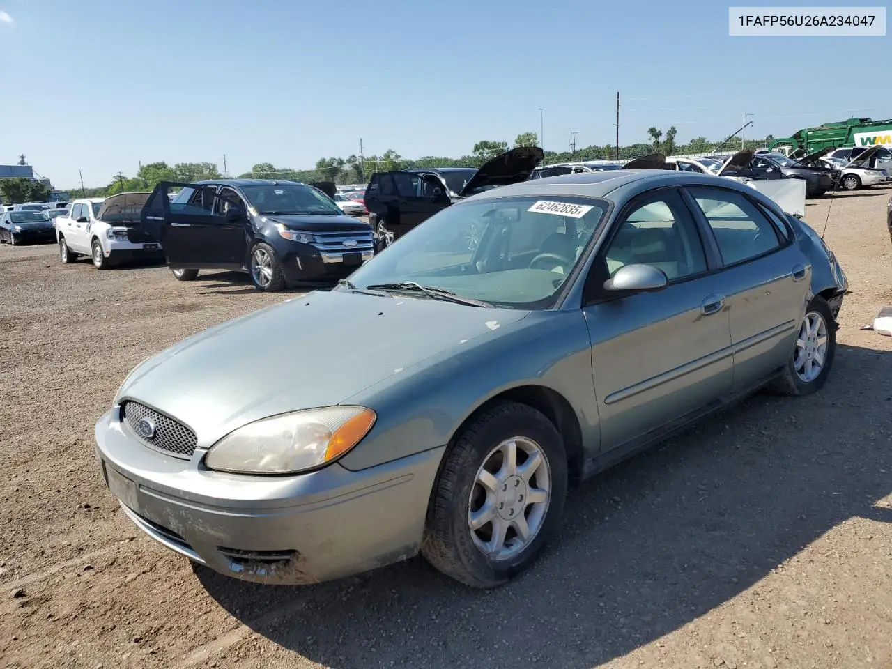 2006 Ford Taurus Sel VIN: 1FAFP56U26A234047 Lot: 62462835