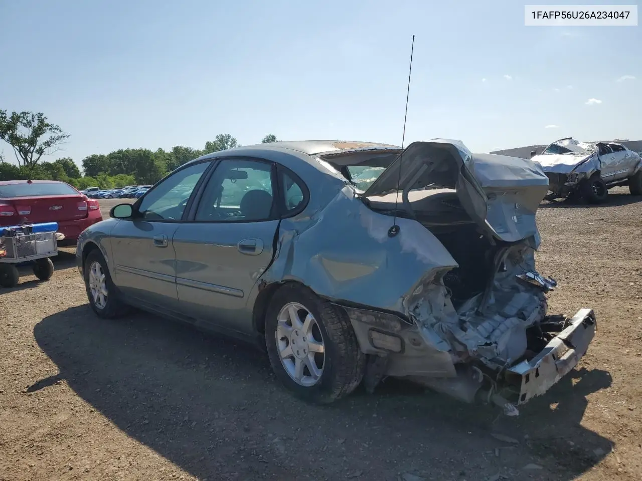 2006 Ford Taurus Sel VIN: 1FAFP56U26A234047 Lot: 62462835