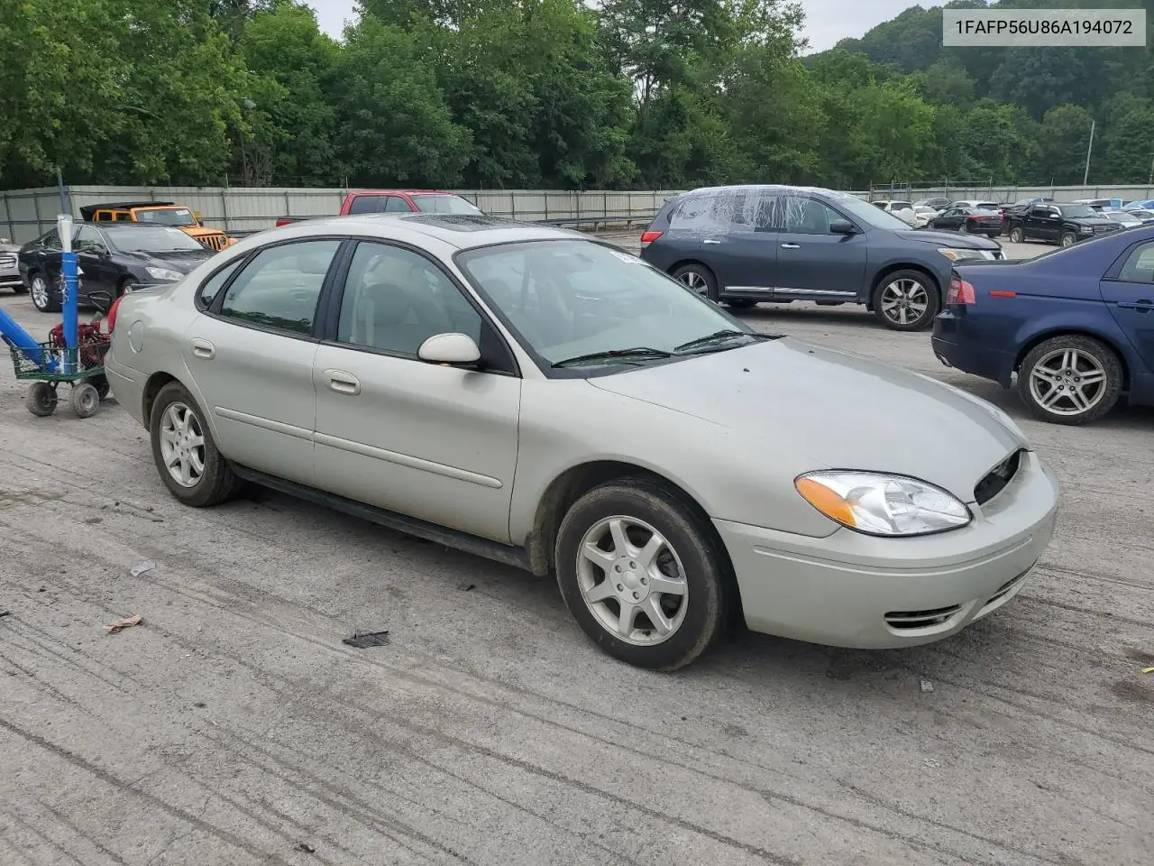 2006 Ford Taurus Sel VIN: 1FAFP56U86A194072 Lot: 63779615