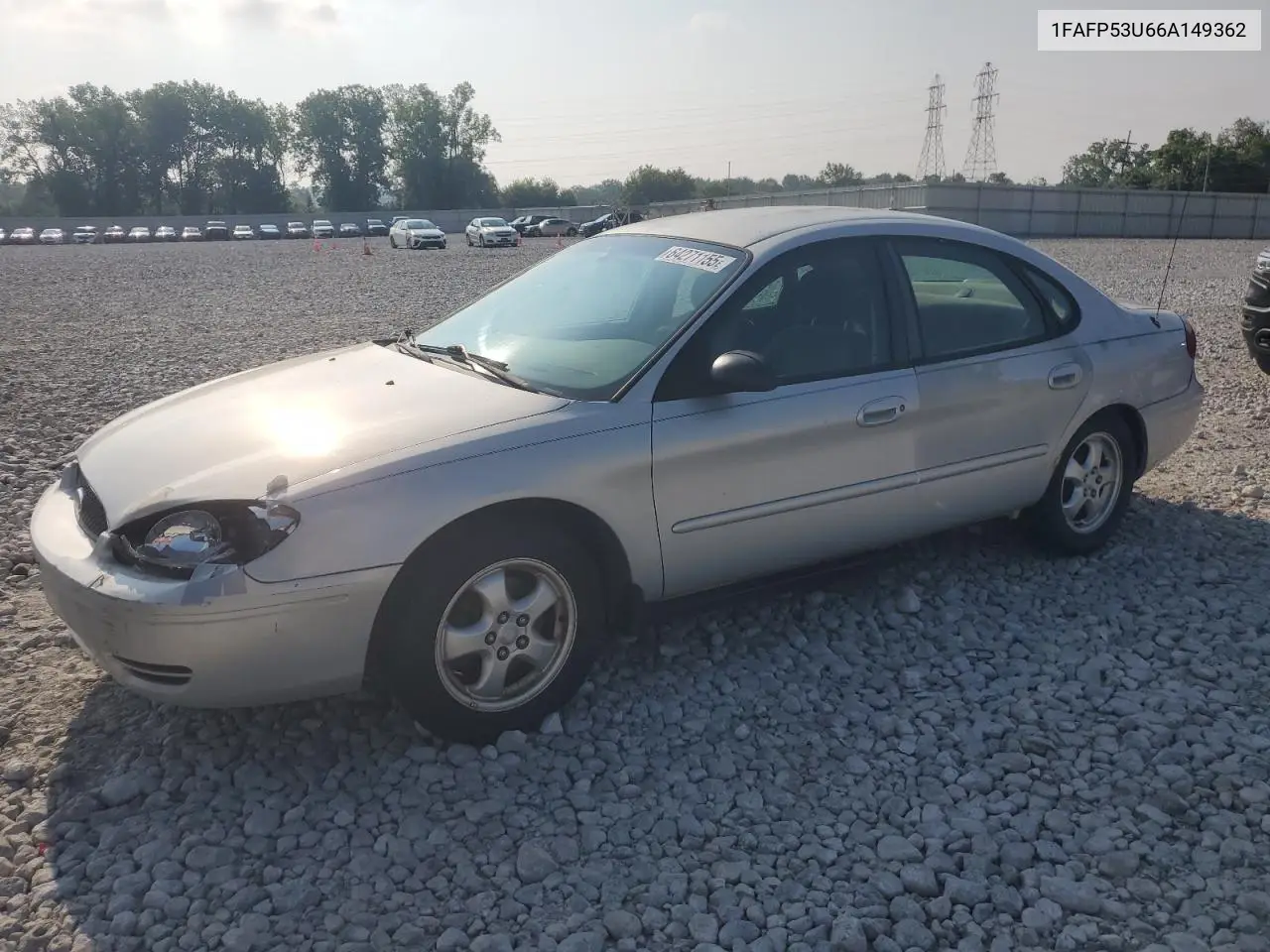 2006 Ford Taurus Se VIN: 1FAFP53U66A149362 Lot: 64271155