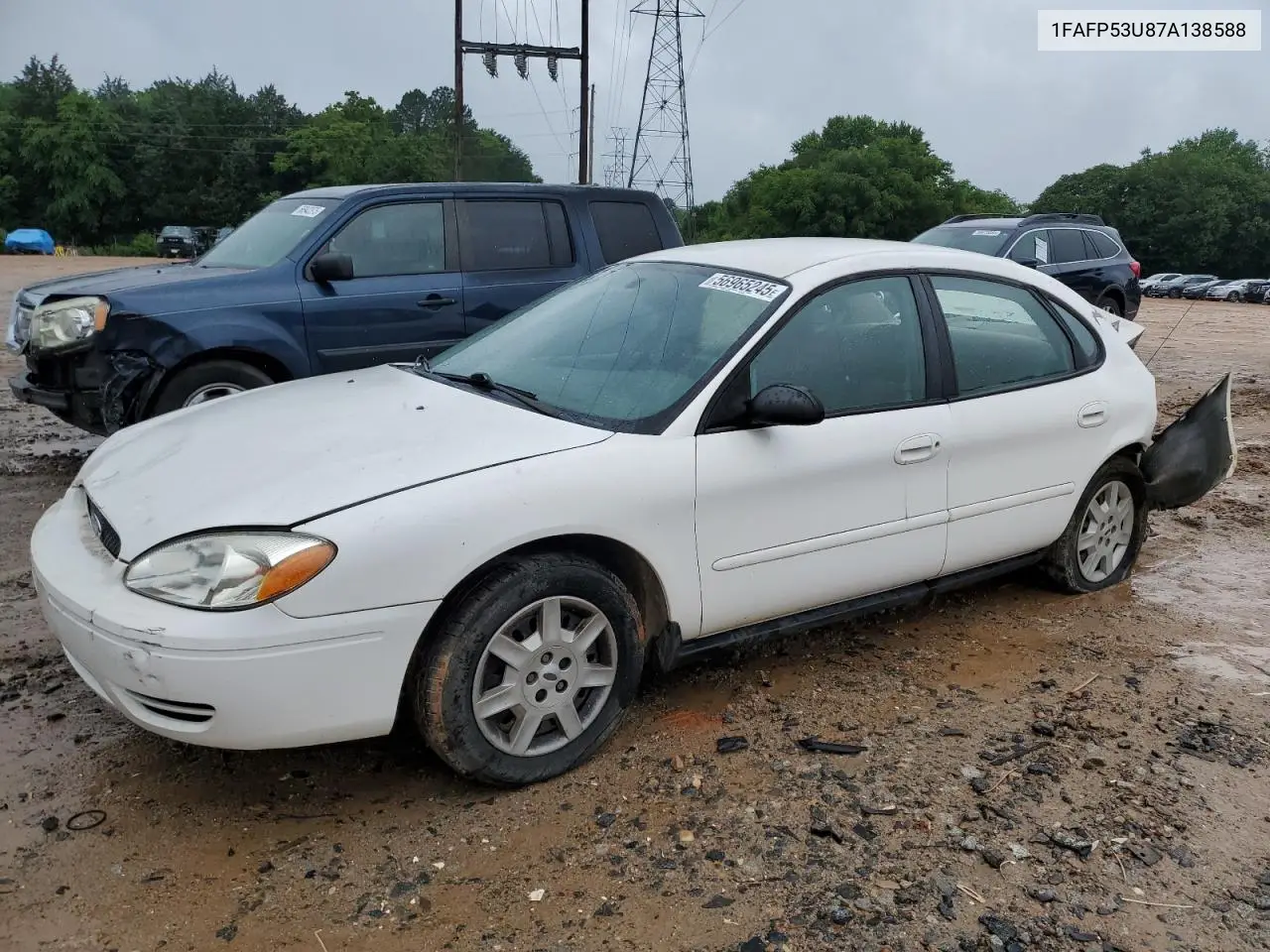 2007 Ford Taurus Se VIN: 1FAFP53U87A138588 Lot: 56965245