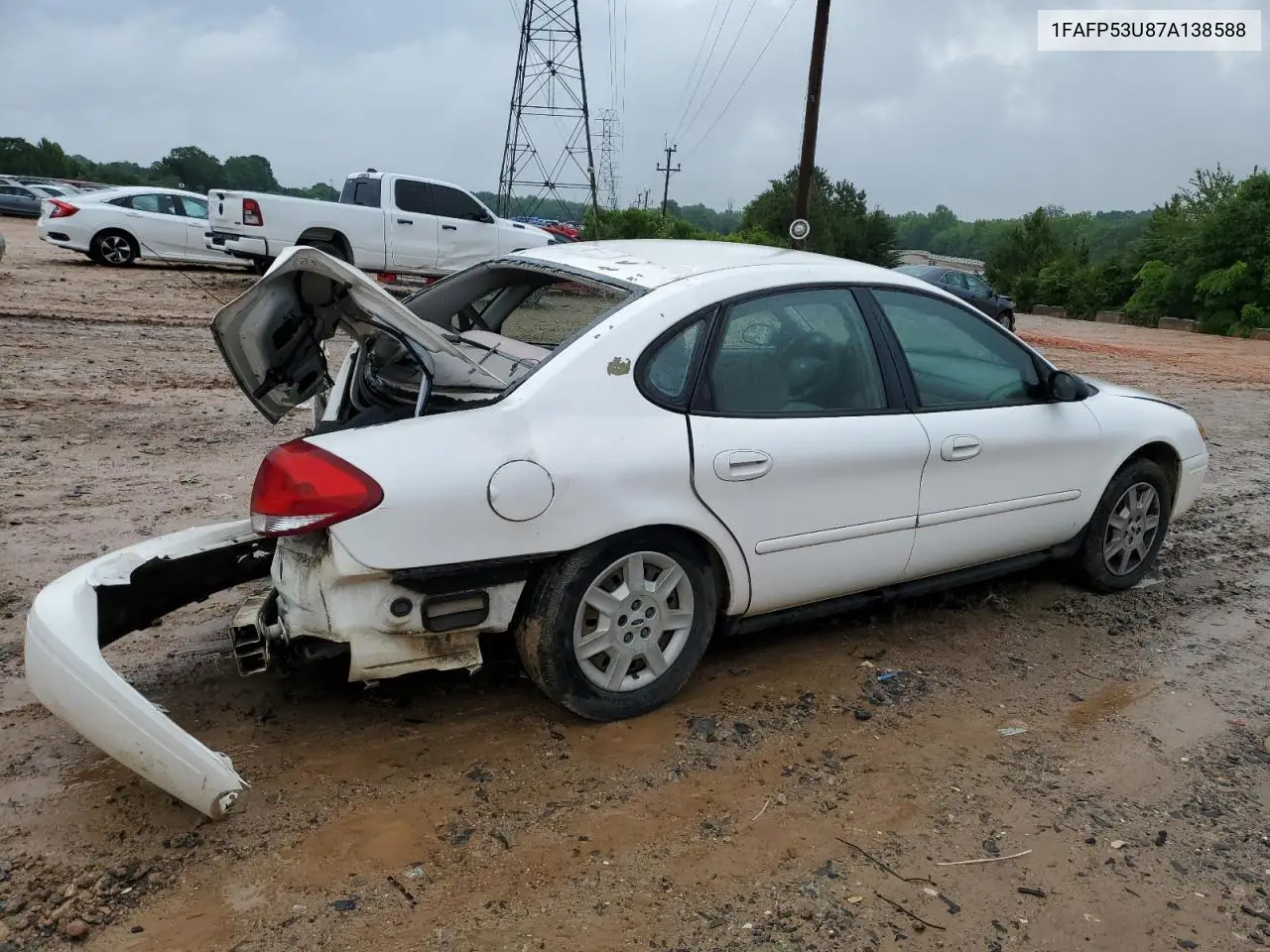 2007 Ford Taurus Se VIN: 1FAFP53U87A138588 Lot: 56965245