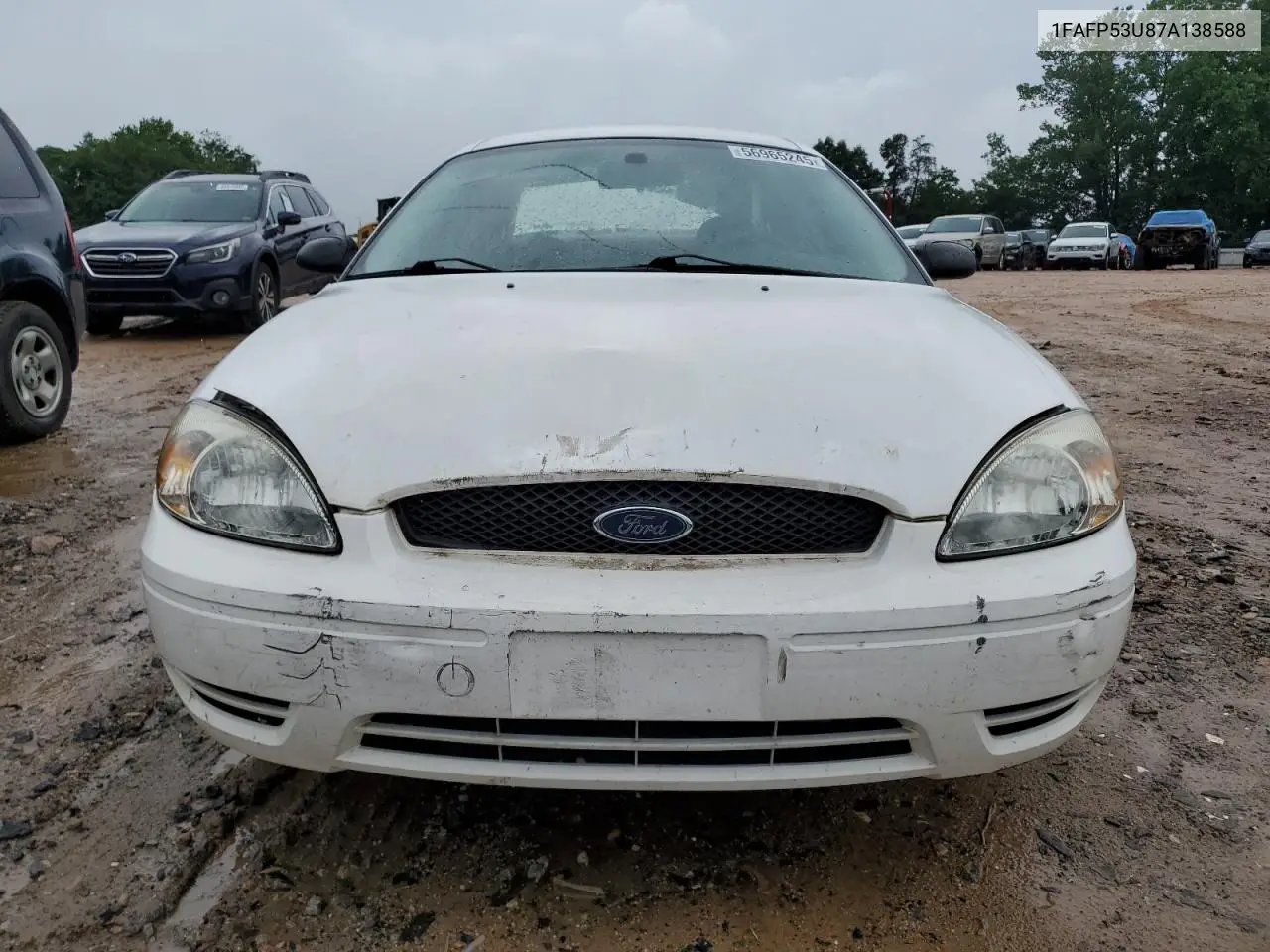 2007 Ford Taurus Se VIN: 1FAFP53U87A138588 Lot: 56965245