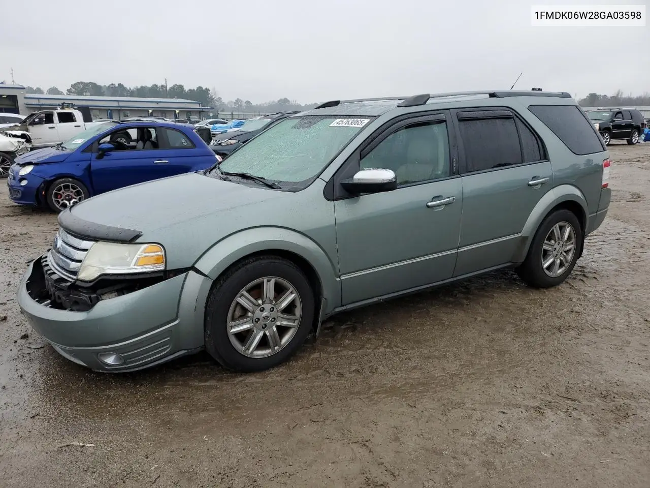 2008 Ford Taurus X Limited VIN: 1FMDK06W28GA03598 Lot: 45763065