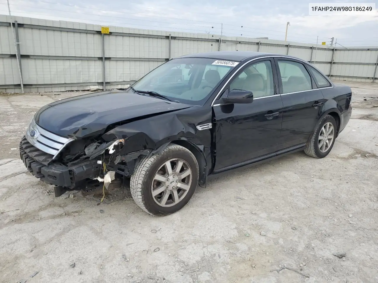2008 Ford Taurus Sel VIN: 1FAHP24W98G186249 Lot: 50456075