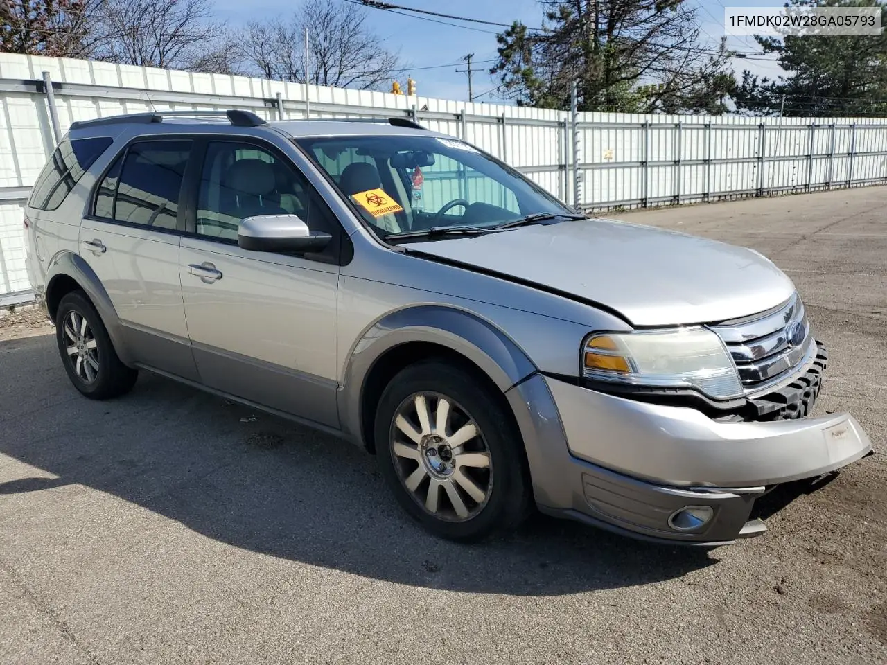 2008 Ford Taurus X Sel VIN: 1FMDK02W28GA05793 Lot: 52317125
