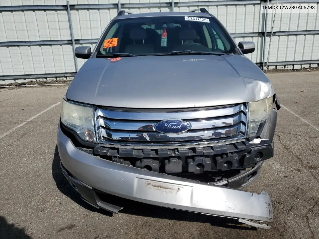 2008 Ford Taurus X Sel VIN: 1FMDK02W28GA05793 Lot: 52317125
