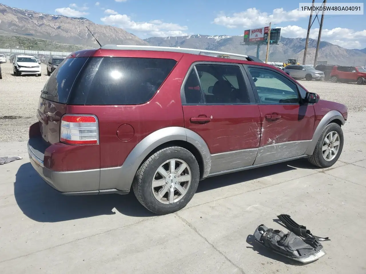 2008 Ford Taurus X Sel VIN: 1FMDK05W48GA04091 Lot: 55272345