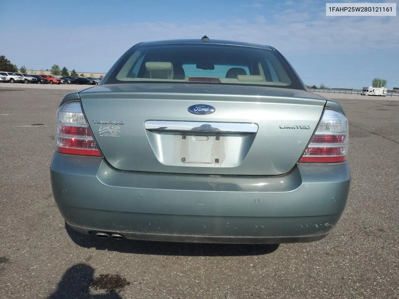 2008 Ford Taurus Limited VIN: 1FAHP25W28G121161 Lot: 55628535