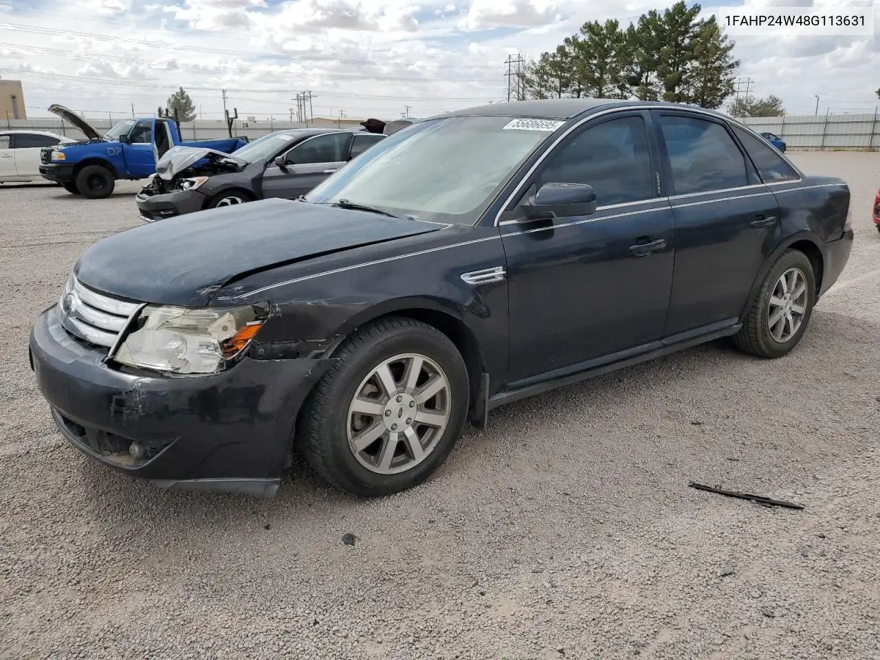 2008 Ford Taurus Sel VIN: 1FAHP24W48G113631 Lot: 55686695