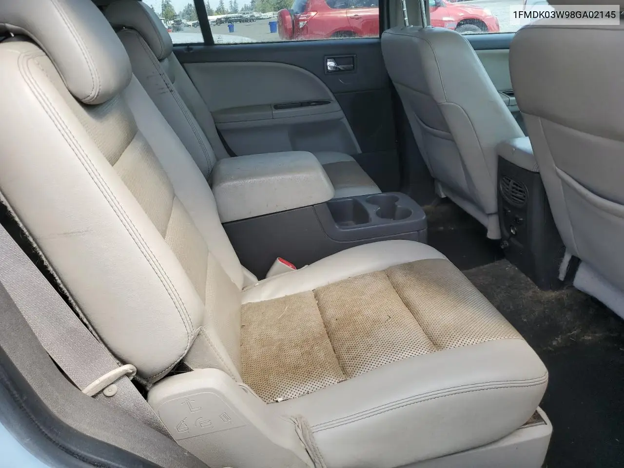 2008 Ford Taurus X Limited VIN: 1FMDK03W98GA02145 Lot: 56323005