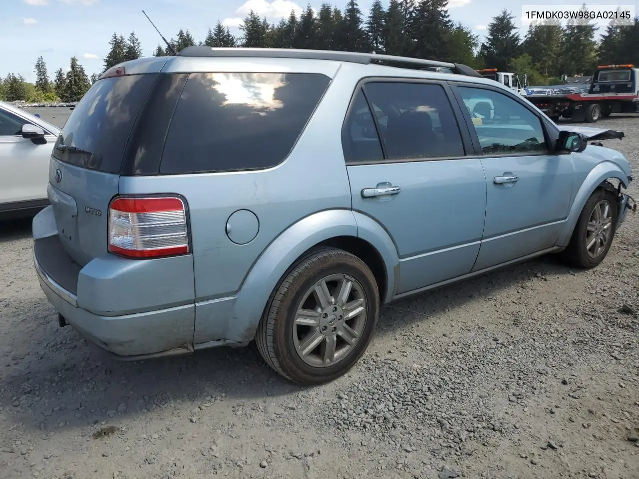 2008 Ford Taurus X Limited VIN: 1FMDK03W98GA02145 Lot: 56323005