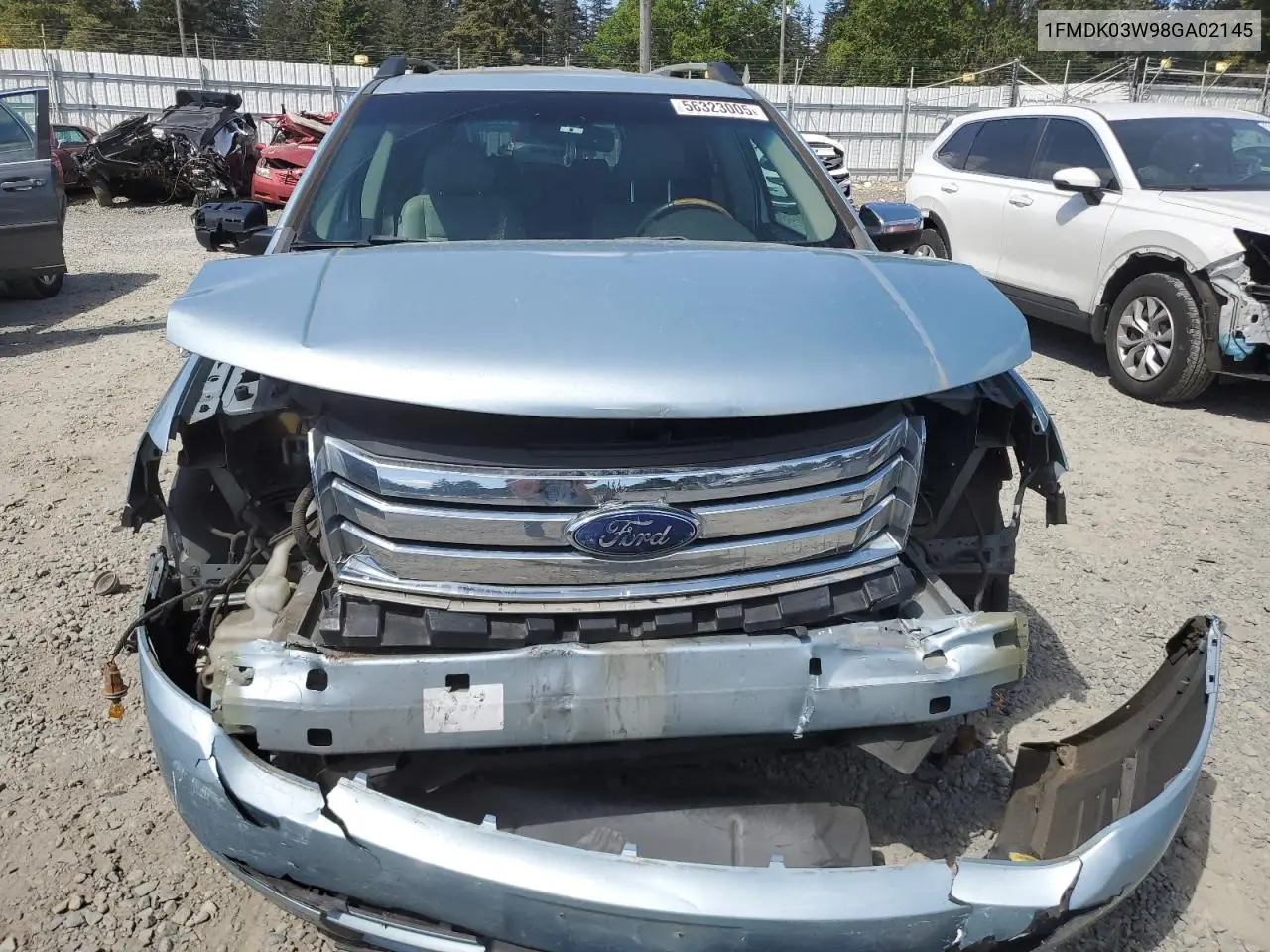 2008 Ford Taurus X Limited VIN: 1FMDK03W98GA02145 Lot: 56323005