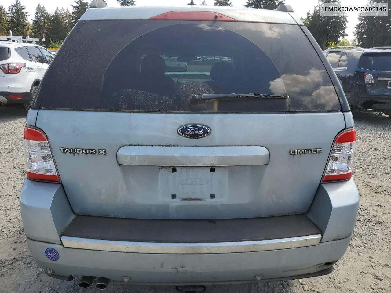 2008 Ford Taurus X Limited VIN: 1FMDK03W98GA02145 Lot: 56323005