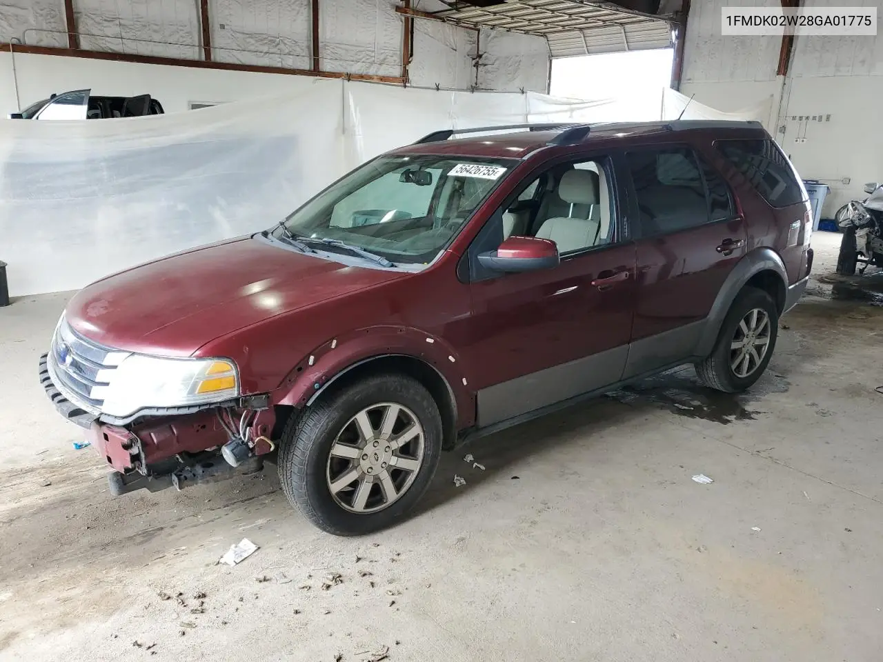 2008 Ford Taurus X Sel VIN: 1FMDK02W28GA01775 Lot: 56426755