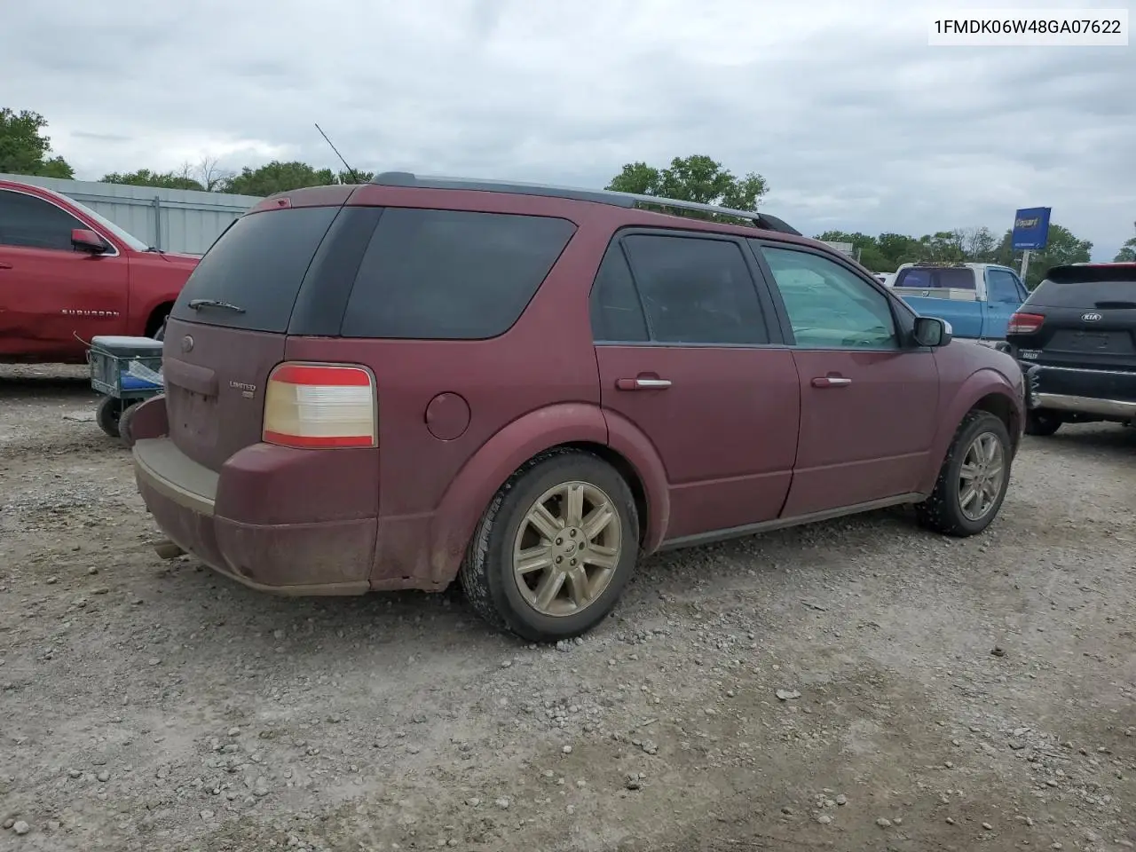2008 Ford Taurus X Limited VIN: 1FMDK06W48GA07622 Lot: 58375805