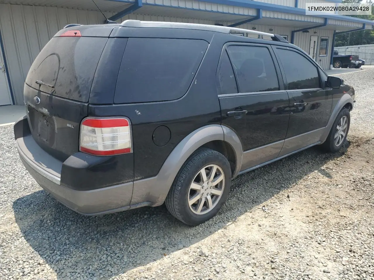 2008 Ford Taurus X Sel VIN: 1FMDK02W08GA29428 Lot: 58902675