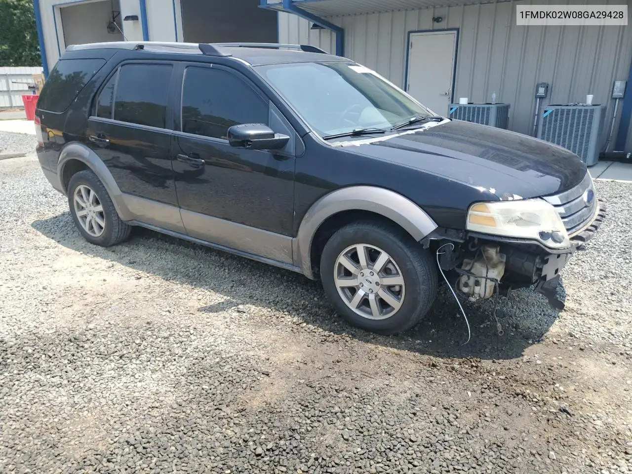 2008 Ford Taurus X Sel VIN: 1FMDK02W08GA29428 Lot: 58902675