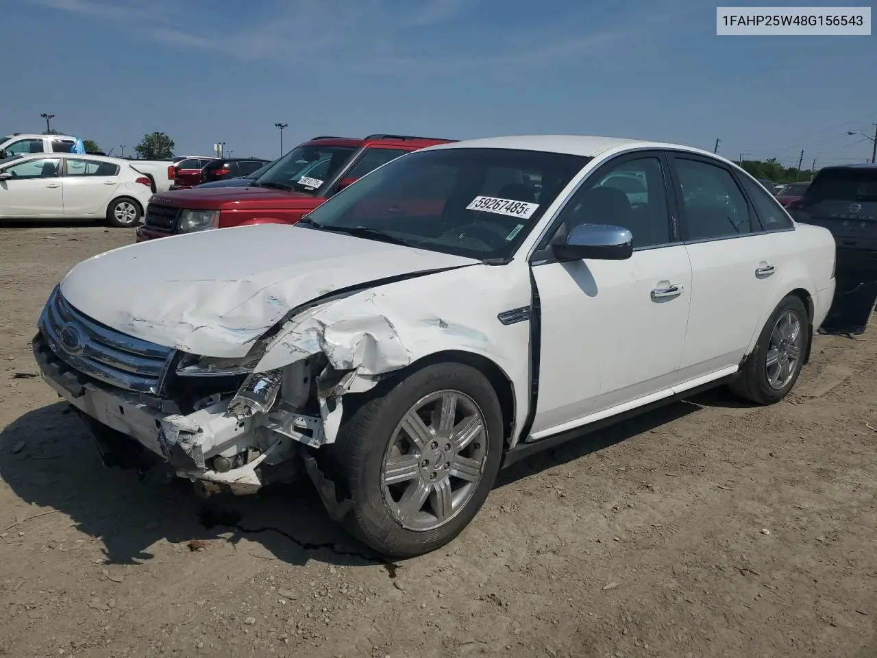 2008 Ford Taurus Limited VIN: 1FAHP25W48G156543 Lot: 59267485