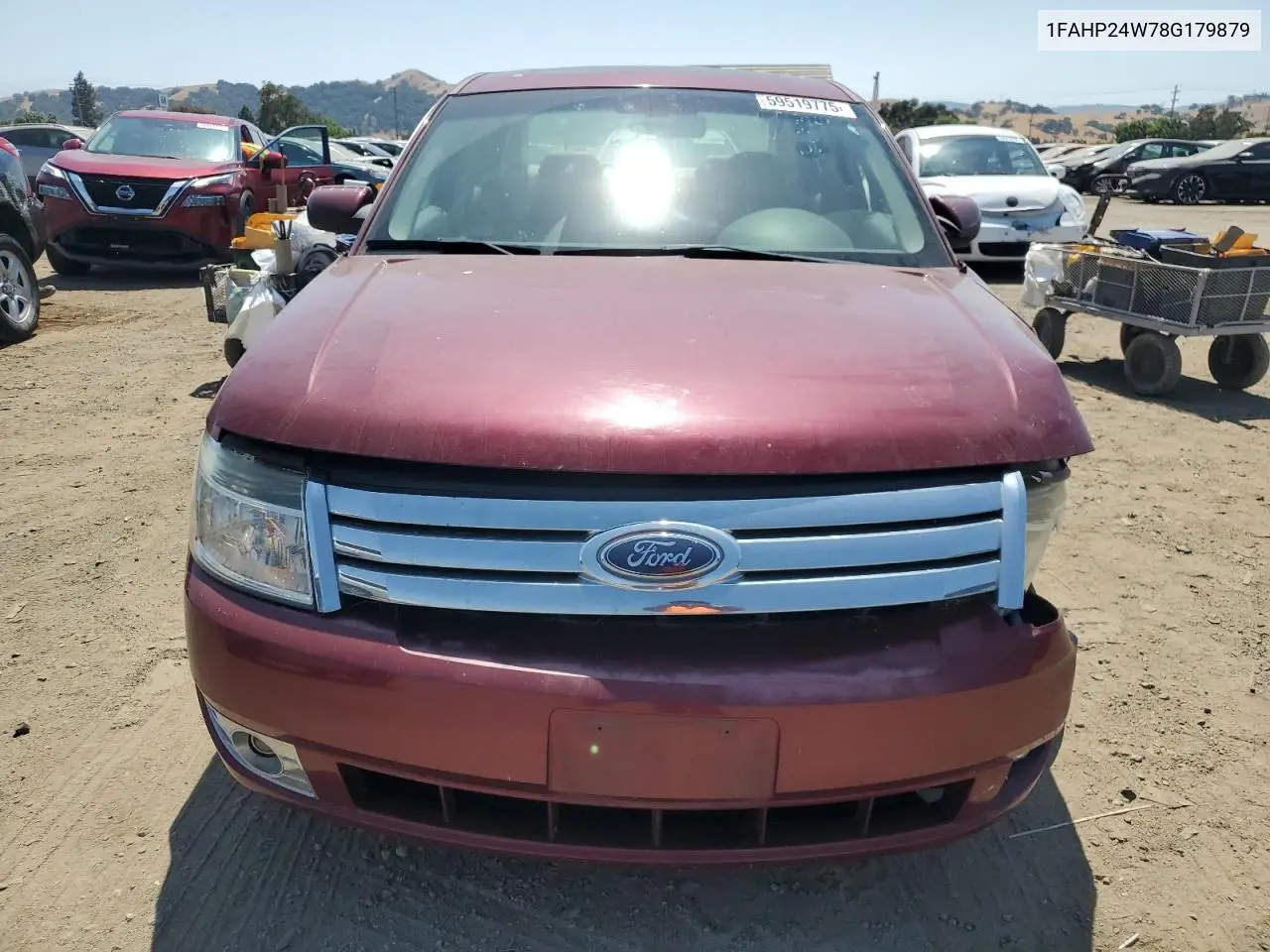 2008 Ford Taurus Sel VIN: 1FAHP24W78G179879 Lot: 59519775