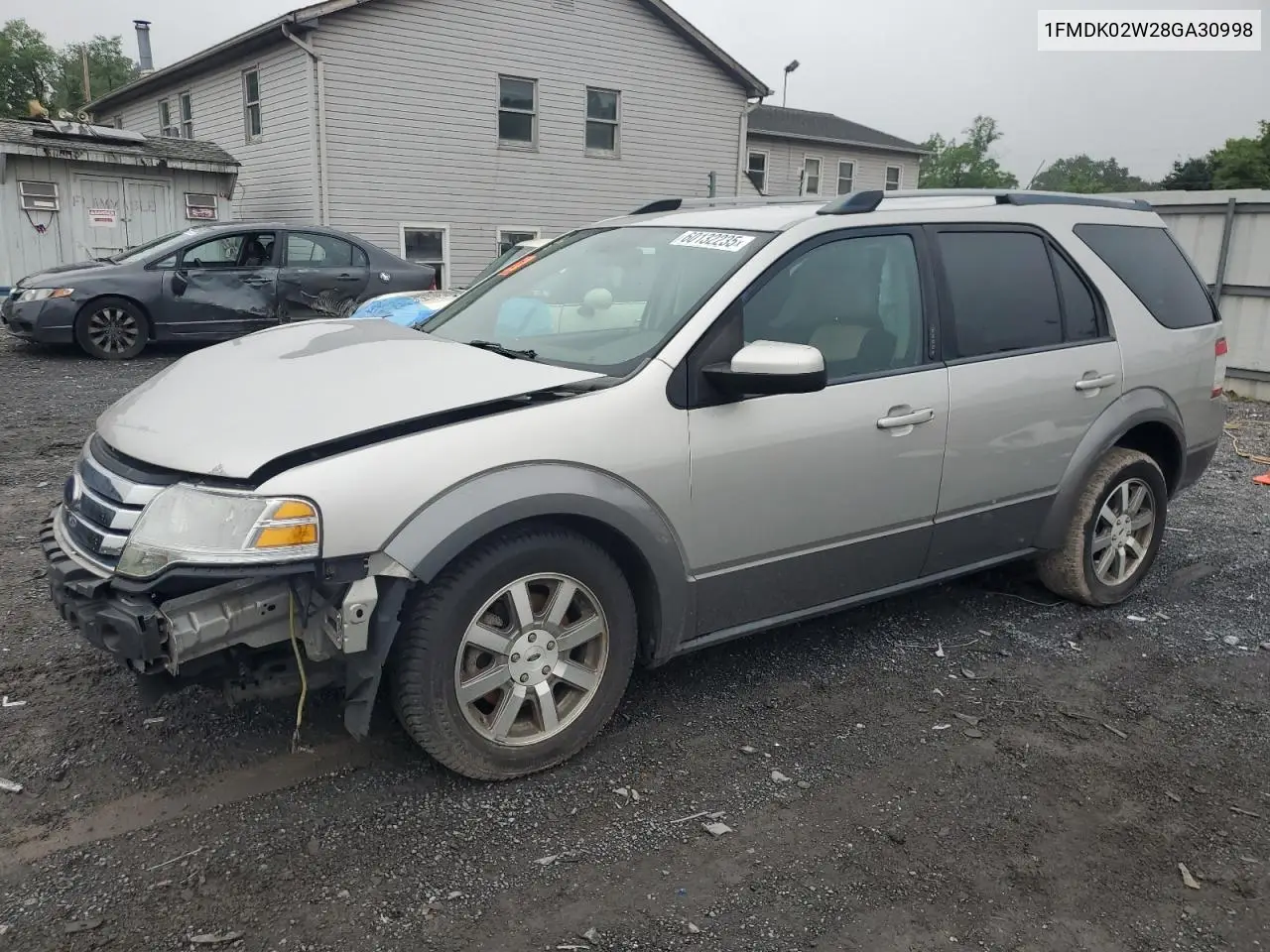 2008 Ford Taurus X Sel VIN: 1FMDK02W28GA30998 Lot: 60132235