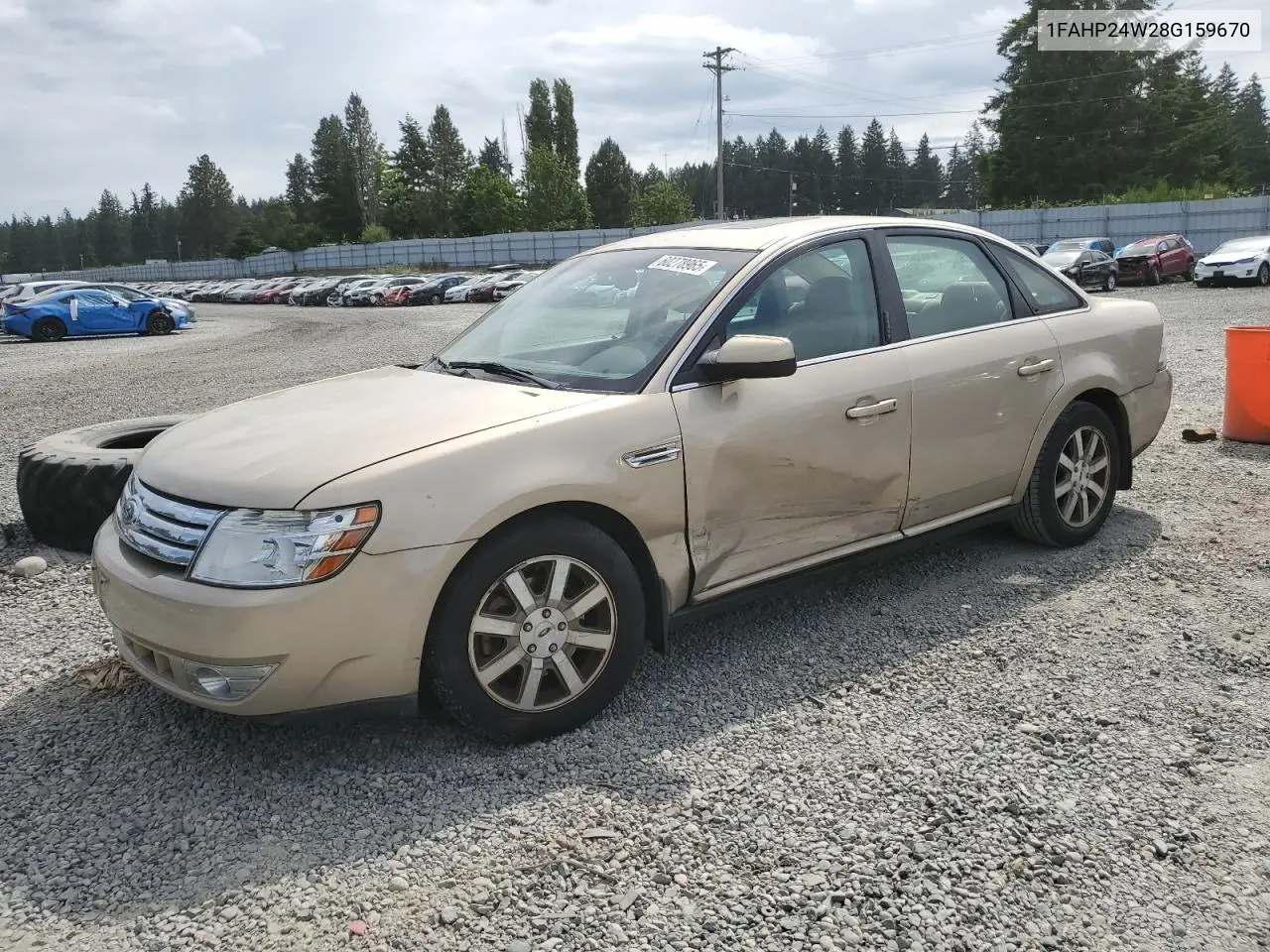 2008 Ford Taurus Sel VIN: 1FAHP24W28G159670 Lot: 60278965