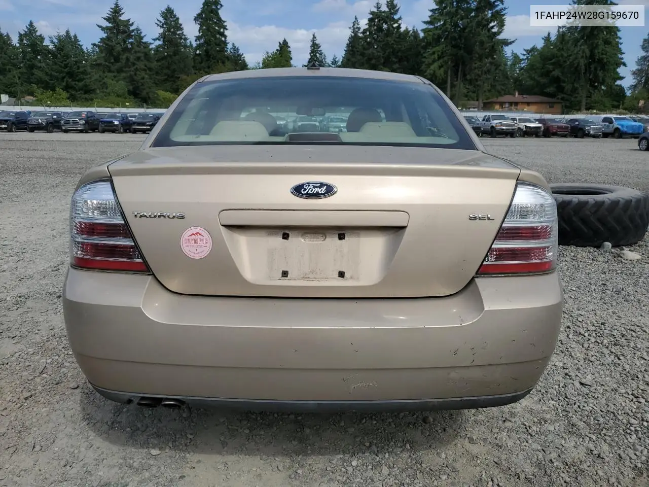 2008 Ford Taurus Sel VIN: 1FAHP24W28G159670 Lot: 60278965