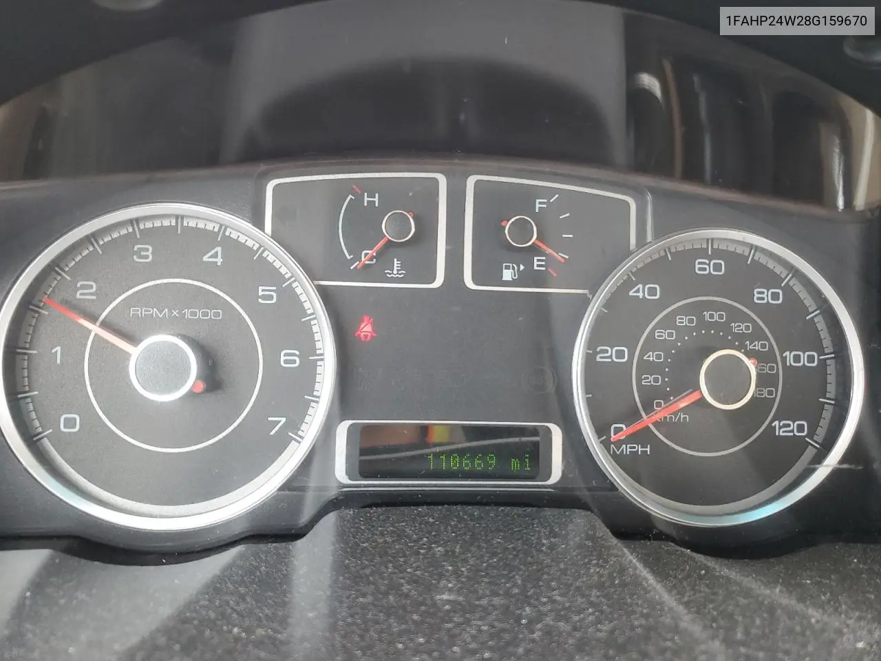 2008 Ford Taurus Sel VIN: 1FAHP24W28G159670 Lot: 60278965