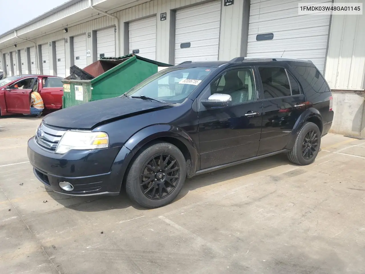 2008 Ford Taurus X Limited VIN: 1FMDK03W48GA01145 Lot: 60896755