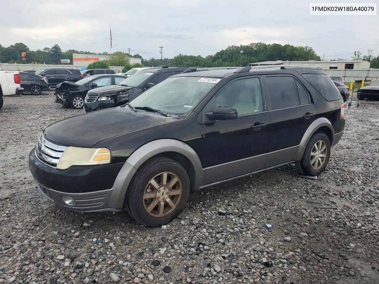 2008 Ford Taurus X Sel VIN: 1FMDK02W18GA40079 Lot: 61216795