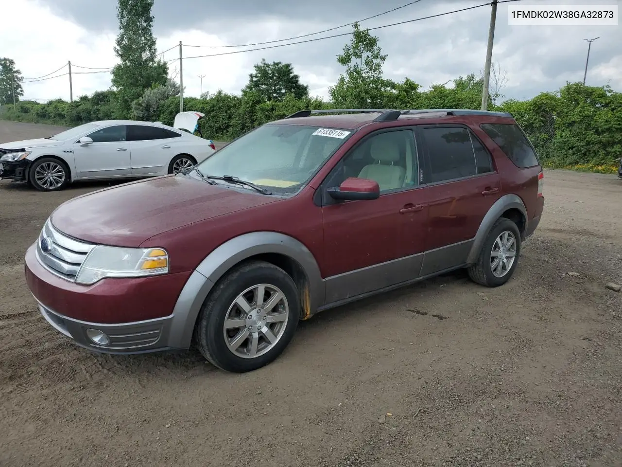 2008 Ford Taurus X Sel VIN: 1FMDK02W38GA32873 Lot: 61338115