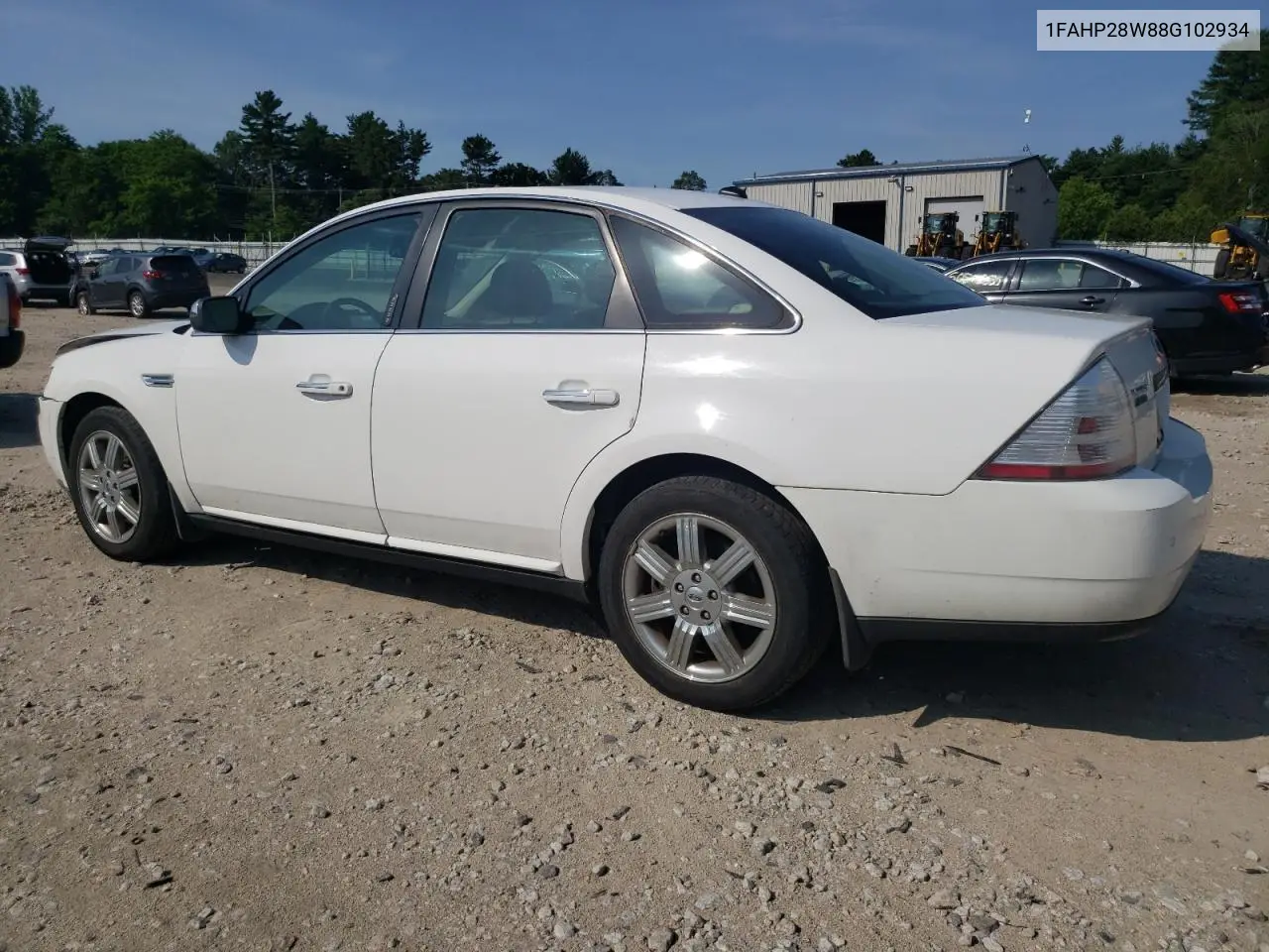2008 Ford Taurus Limited VIN: 1FAHP28W88G102934 Lot: 62055985