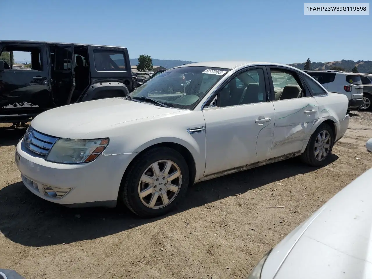 2009 Ford Taurus Se VIN: 1FAHP23W39G119598 Lot: 62777005