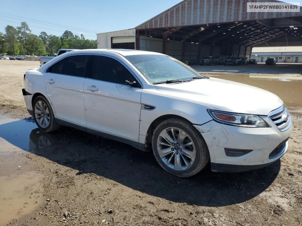 2011 Ford Taurus Limited VIN: 1FAHP2FW8BG141839 Lot: 56594285