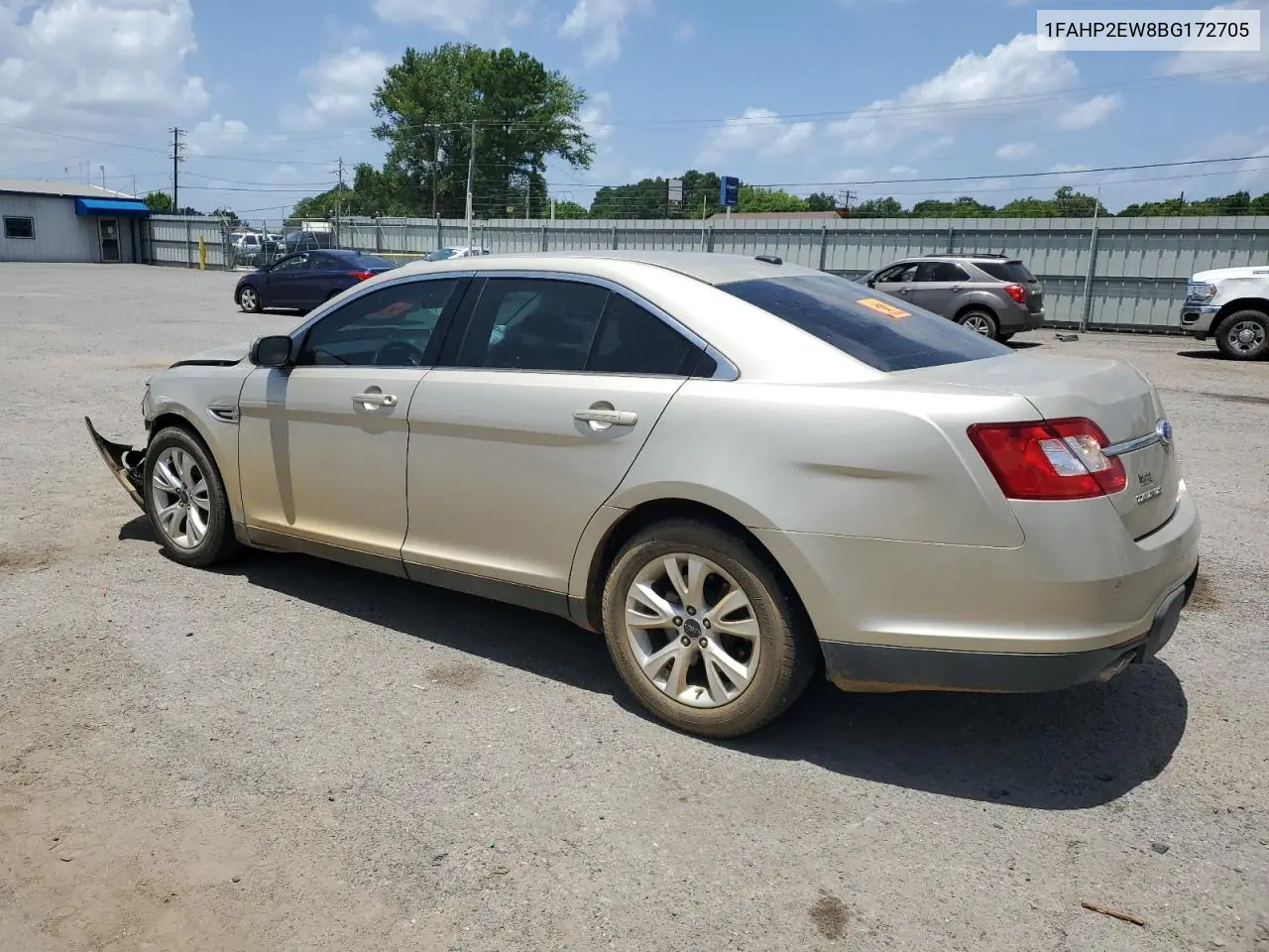 2011 Ford Taurus Sel VIN: 1FAHP2EW8BG172705 Lot: 62499465