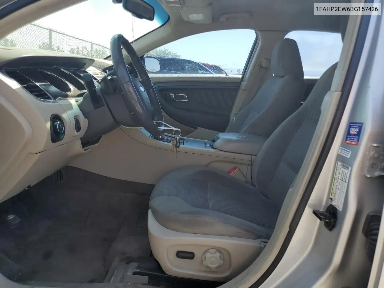2011 Ford Taurus Sel VIN: 1FAHP2EW6BG157426 Lot: 63030345