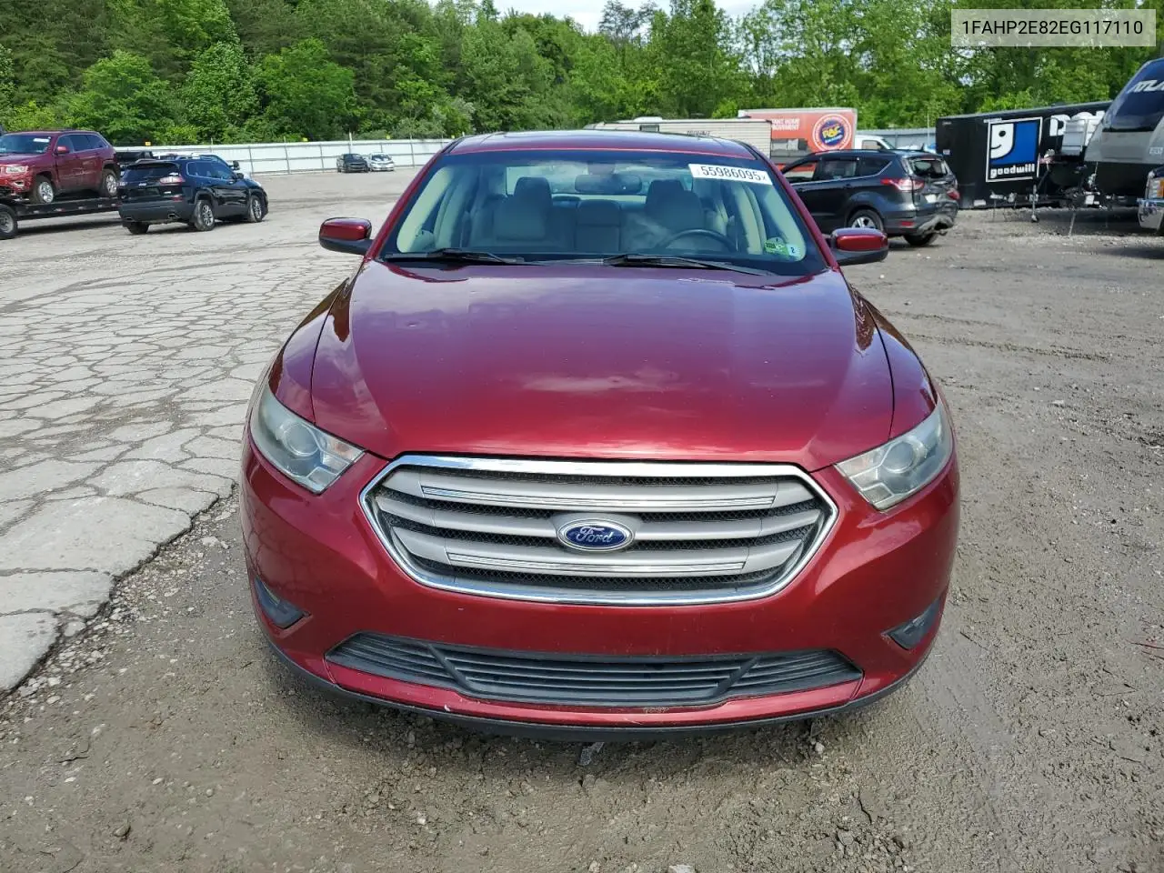 2014 Ford Taurus Sel VIN: 1FAHP2E82EG117110 Lot: 55986095