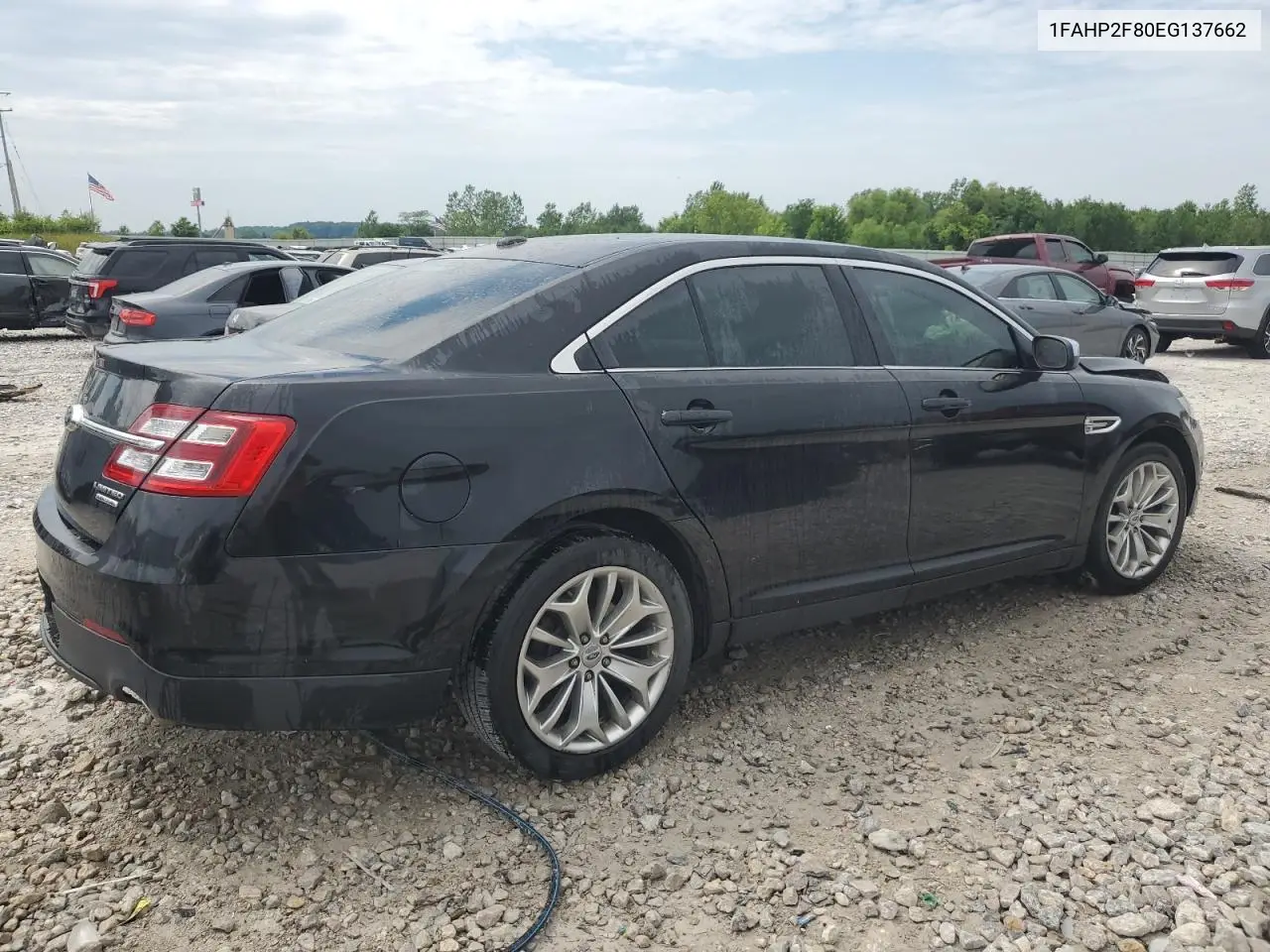 2014 Ford Taurus Limited VIN: 1FAHP2F80EG137662 Lot: 61368545