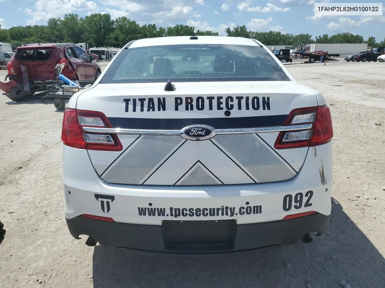 2017 Ford Taurus Police Interceptor VIN: 1FAHP2L82HG100122 Lot: 56930395