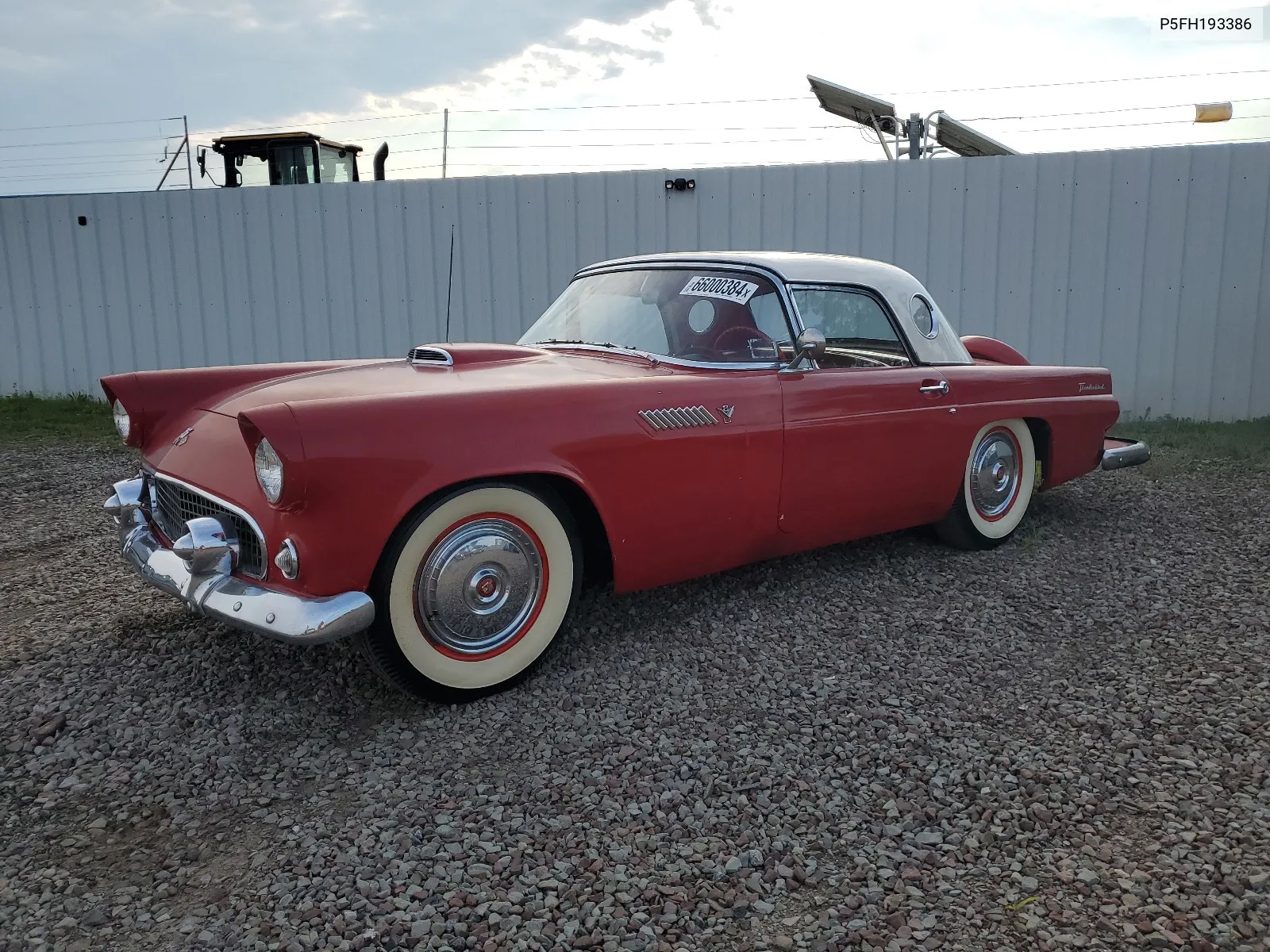 1955 Ford Tbird VIN: P5FH193386 Lot: 66000384