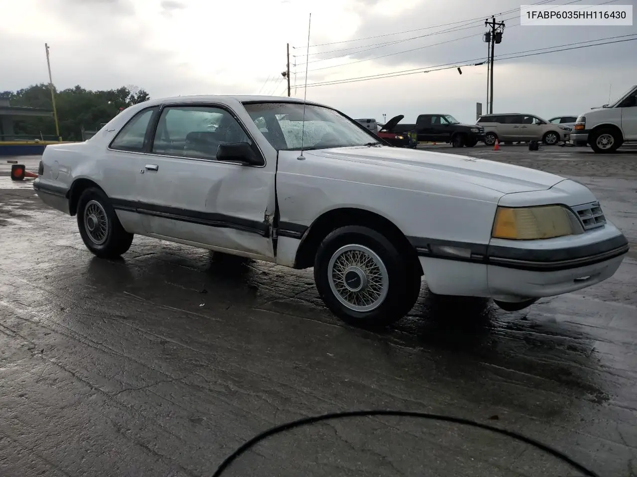 1987 Ford Thunderbird VIN: 1FABP6035HH116430 Lot: 62511075