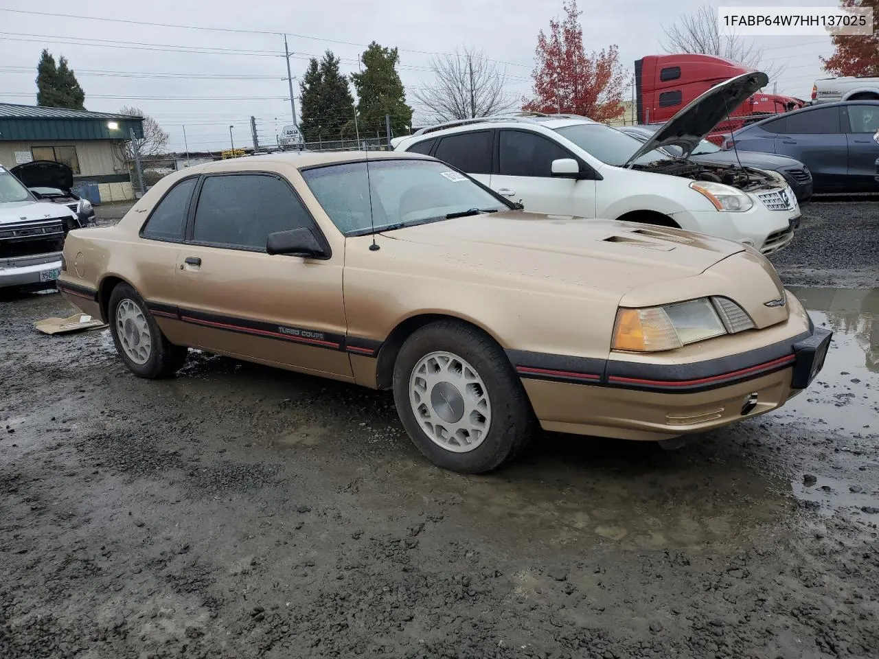 1987 Ford Thunderbird VIN: 1FABP64W7HH137025 Lot: 80162264