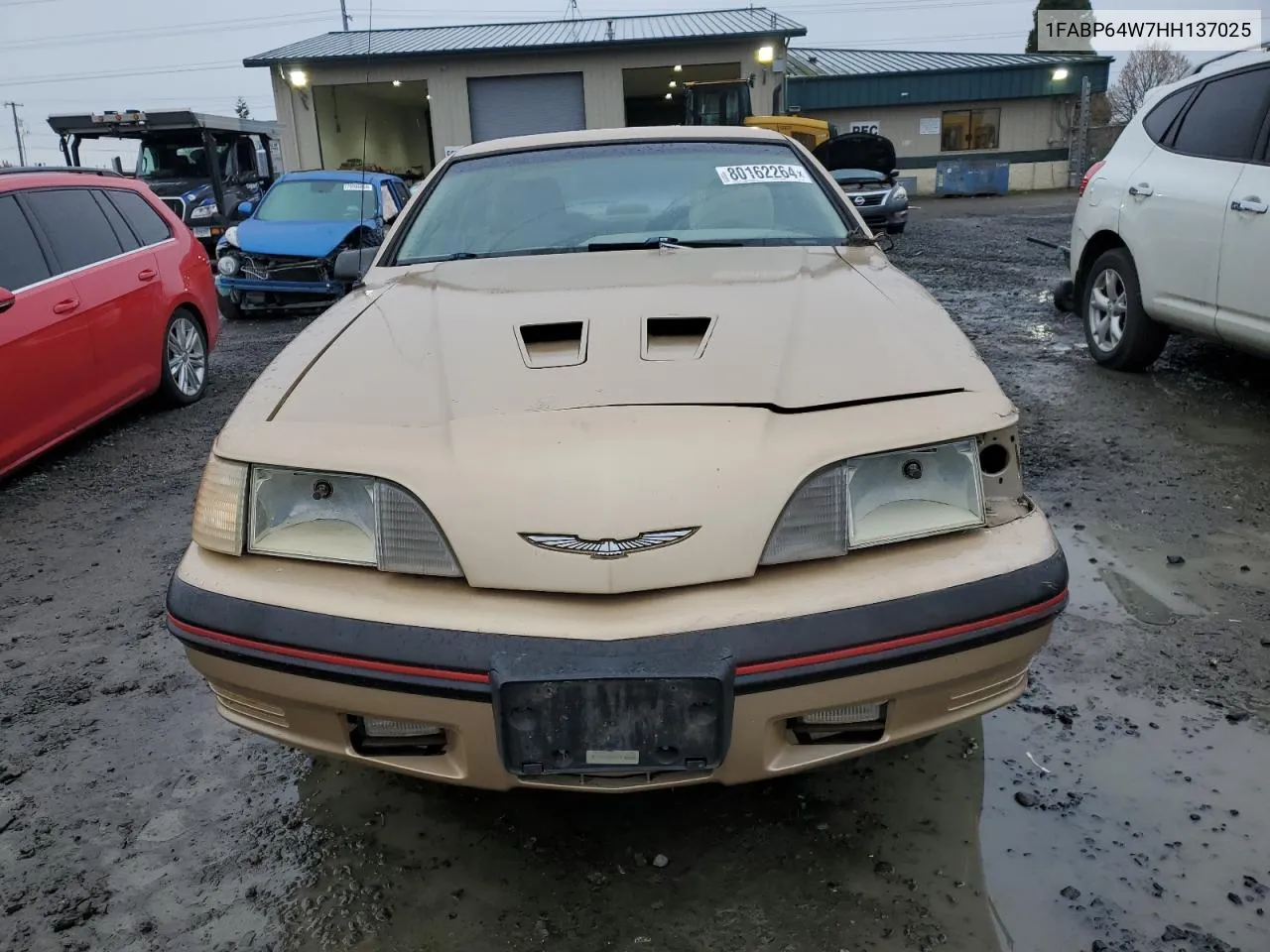 1987 Ford Thunderbird VIN: 1FABP64W7HH137025 Lot: 80162264