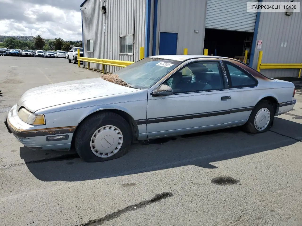 1990 Ford Thunderbird VIN: 1FAPP6040LH116438 Lot: 55843395
