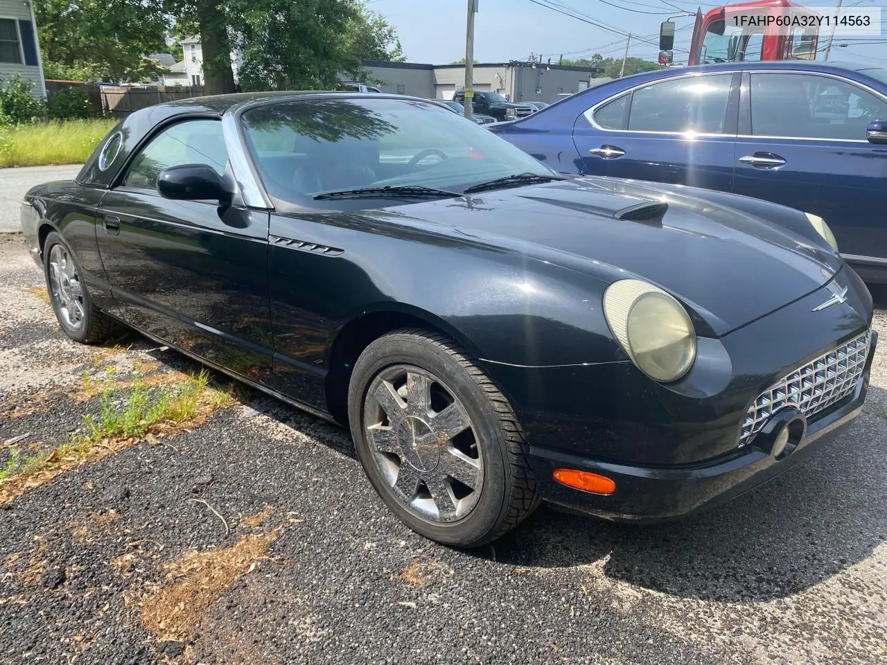 2002 Ford Thunderbird VIN: 1FAHP60A32Y114563 Lot: 61160805