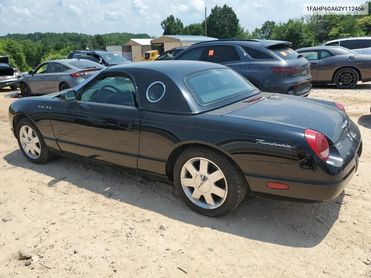 2002 Ford Thunderbird VIN: 1FAHP60A62Y112466 Lot: 62948915